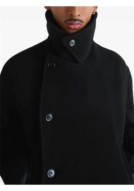 cappotto boxy peacoat uomo nero LEMAIRE | CO1131 LF1116BK999